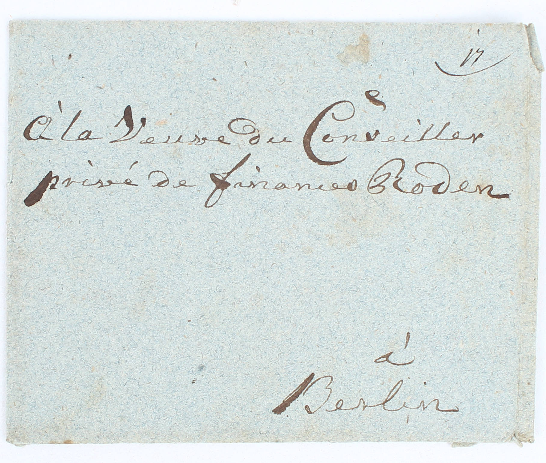 Friedrich II.,  Brief m. e. Unterschr. (1781)