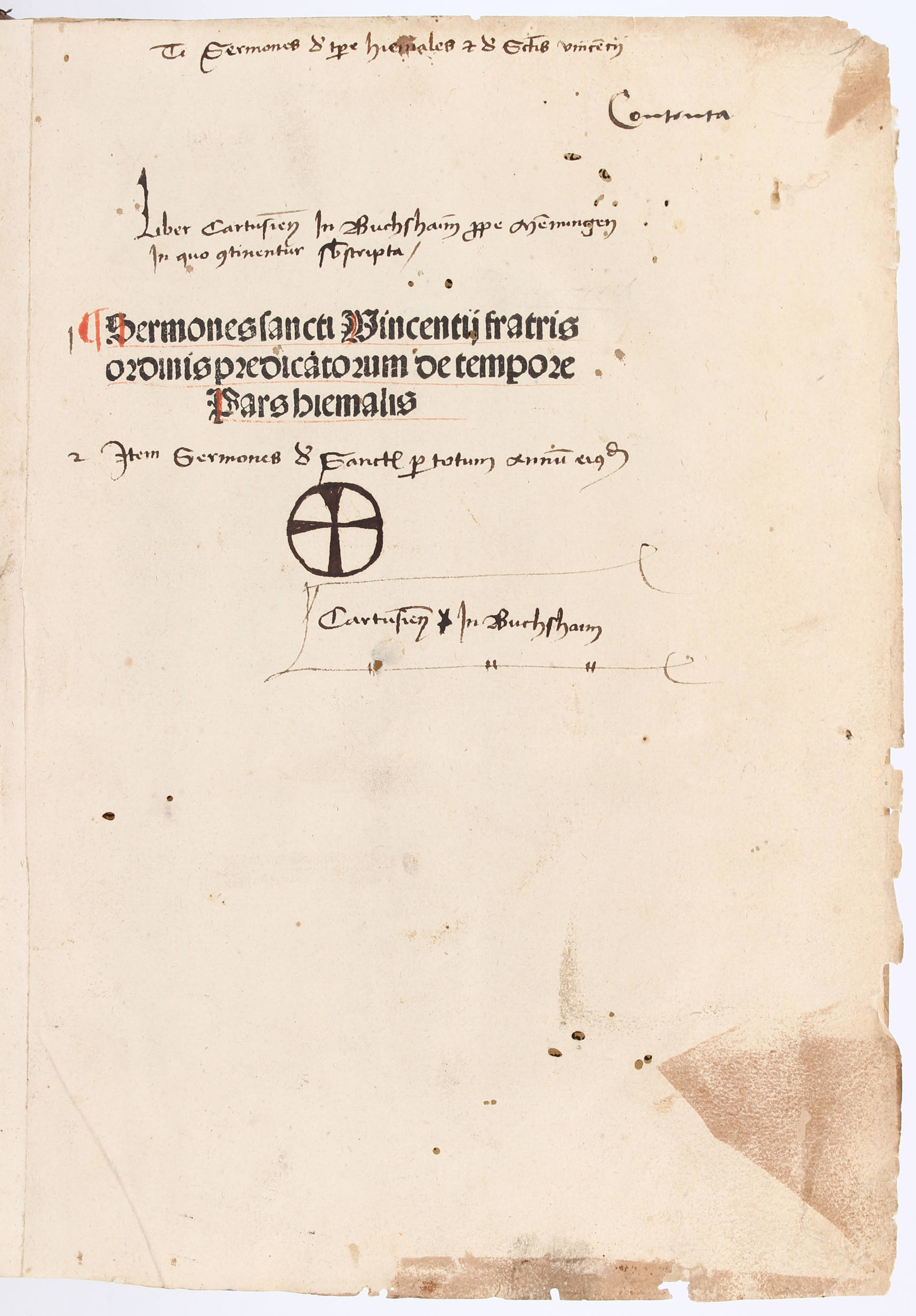 Ferrerius, Sermones. Tl. 1 u. 3 in 1 Bd.