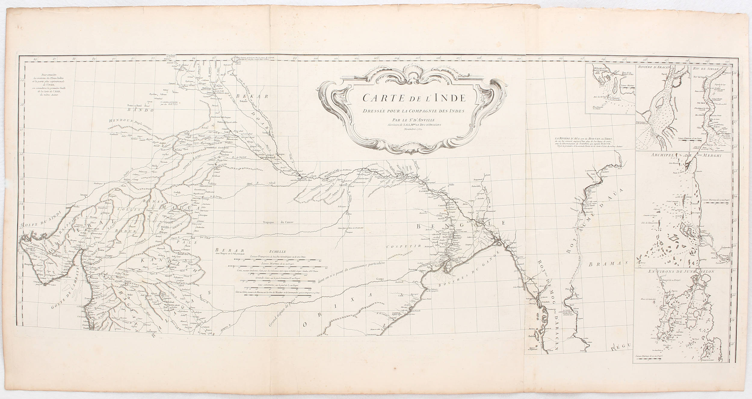 Indien in 2 Bll. Anville