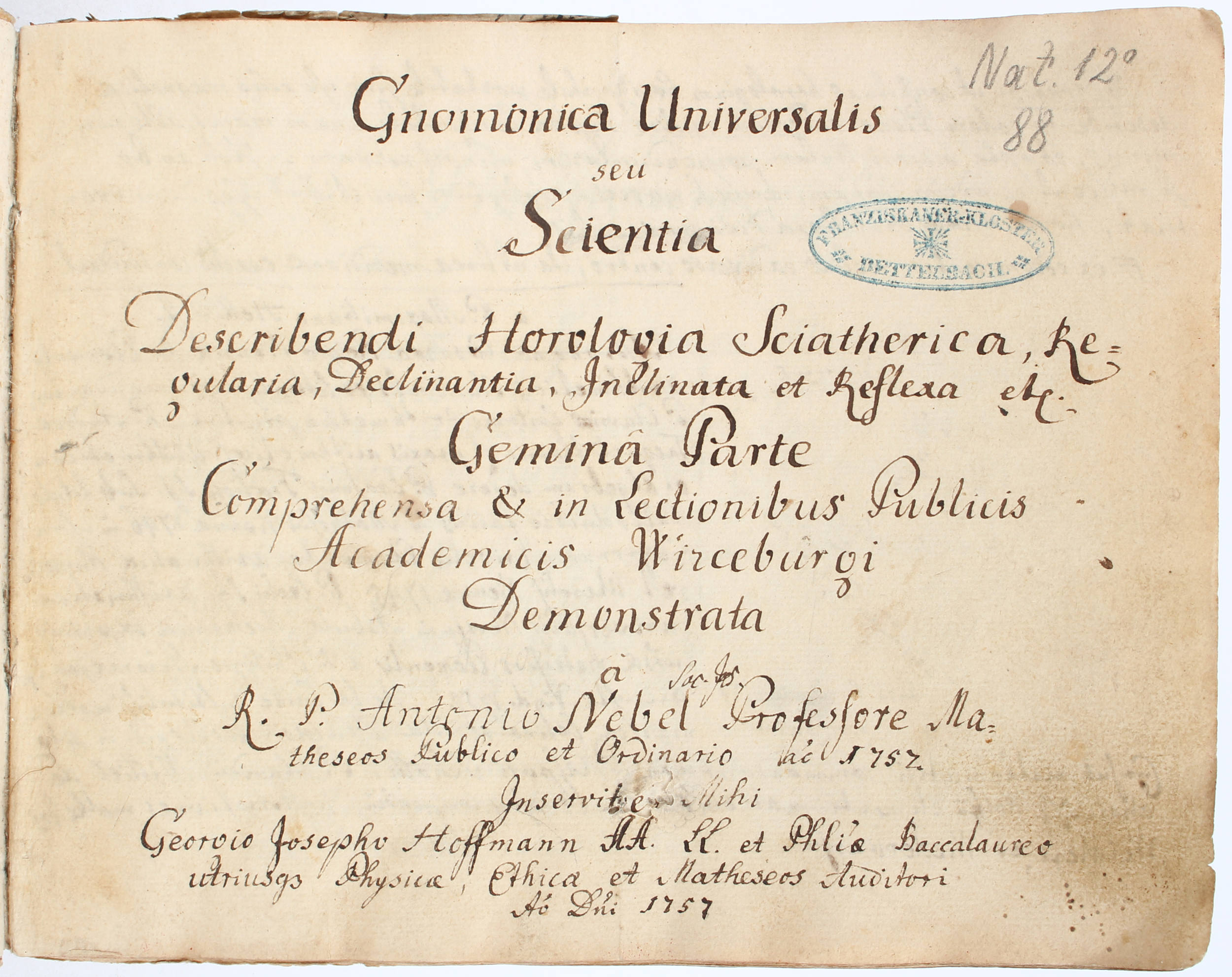 Nebel, Gnonomica universalis