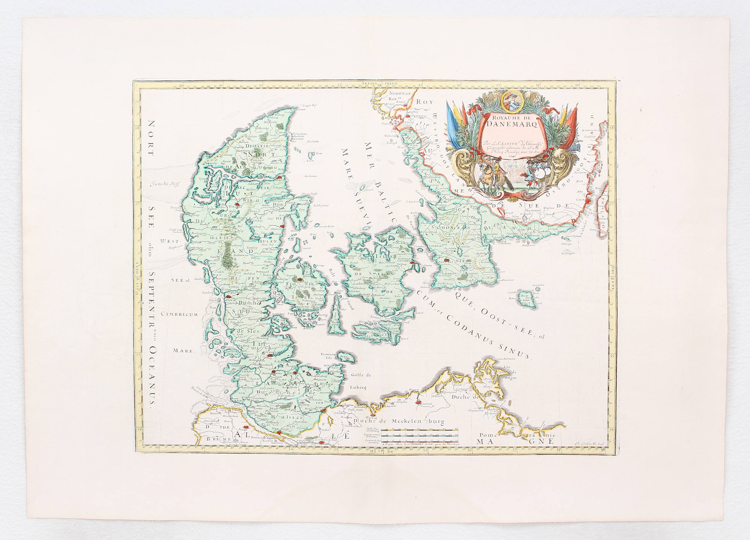 Dänemark. 8 Bll. Wit, Jaillot u.a.
