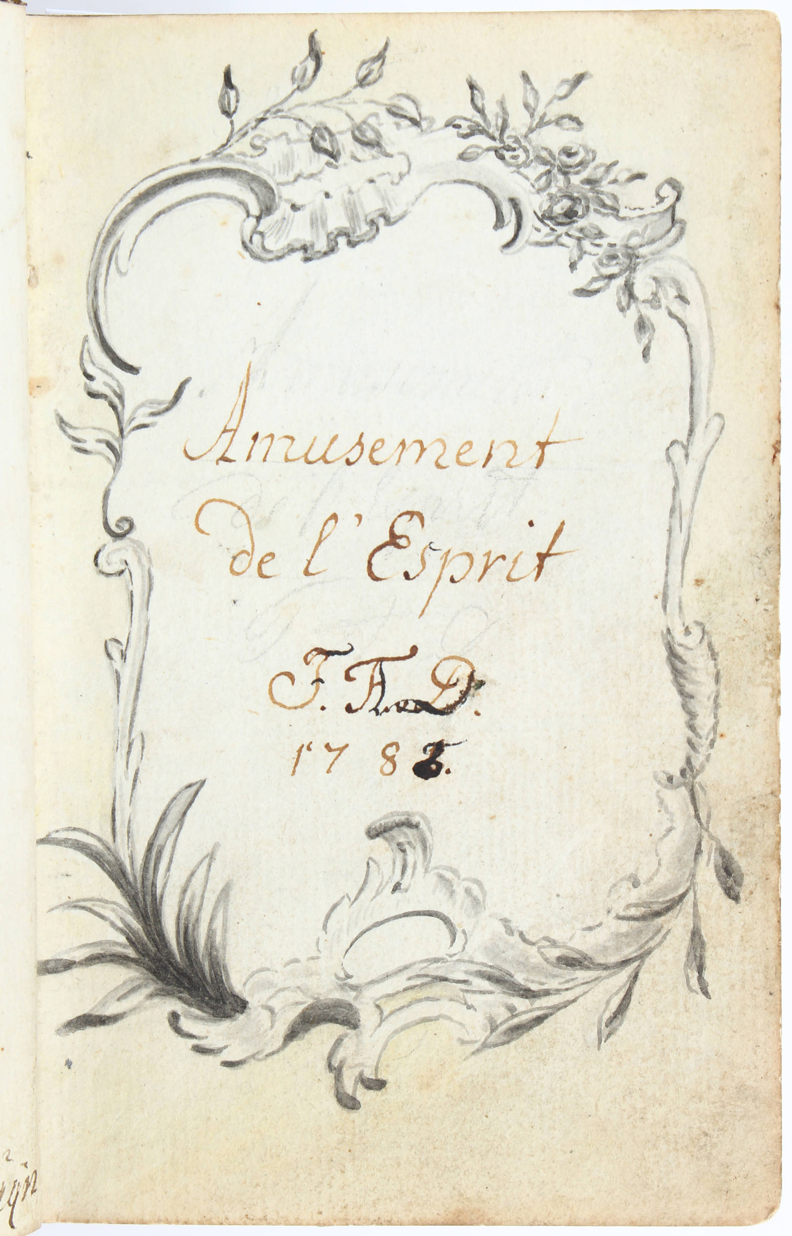 Amusement de l'esprit. Album mit Aquarellen. 1783