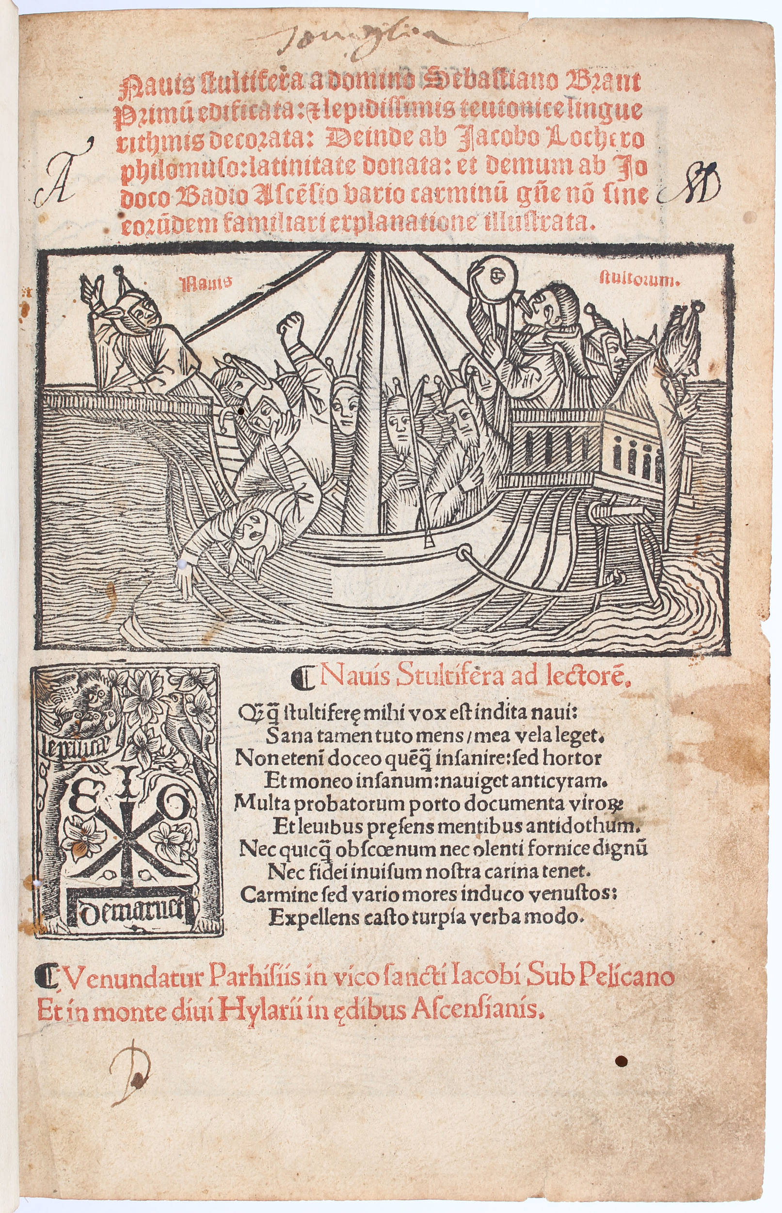 Badius, Navis stultifera. 1505