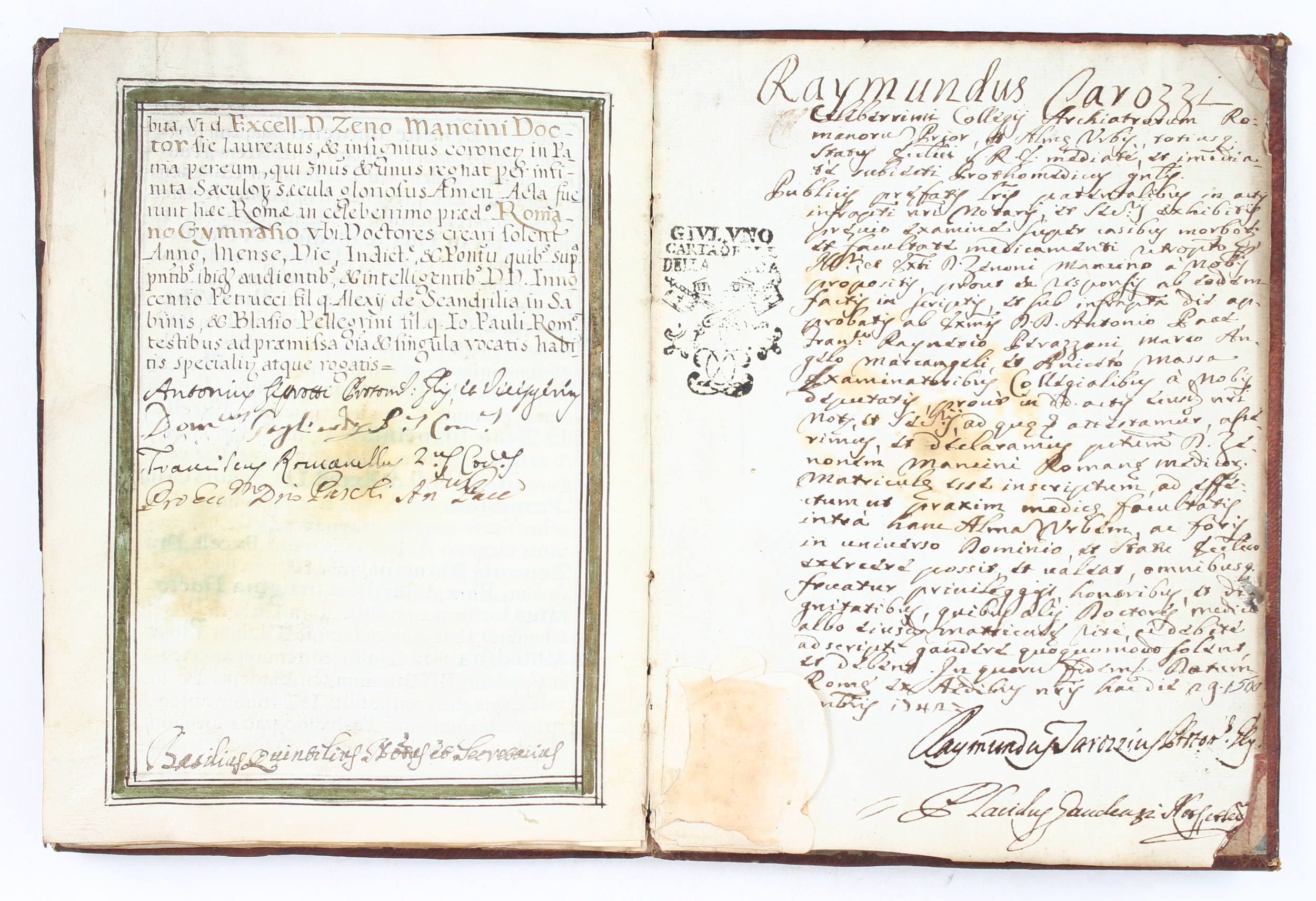 Doktordiplom für Z. Mancini