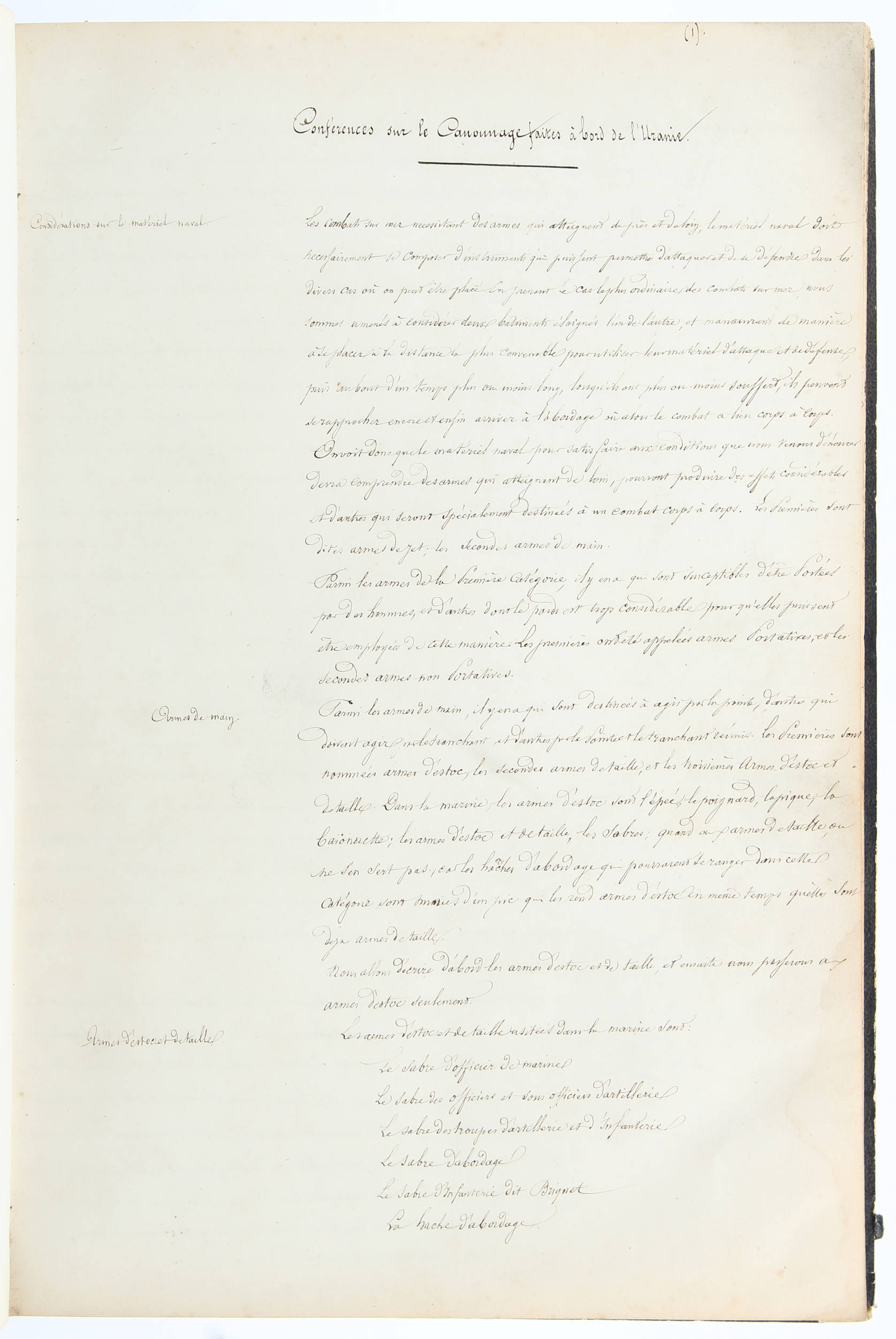 Floucaud de Fourcroy, Sur le canonnage