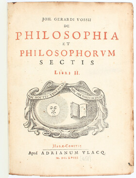 Vossius, De philosophia + Beiband