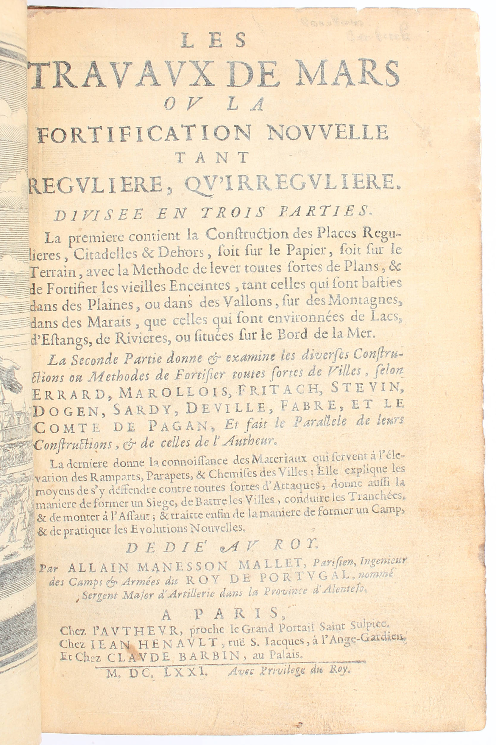 Mallet, Travaux de Mars