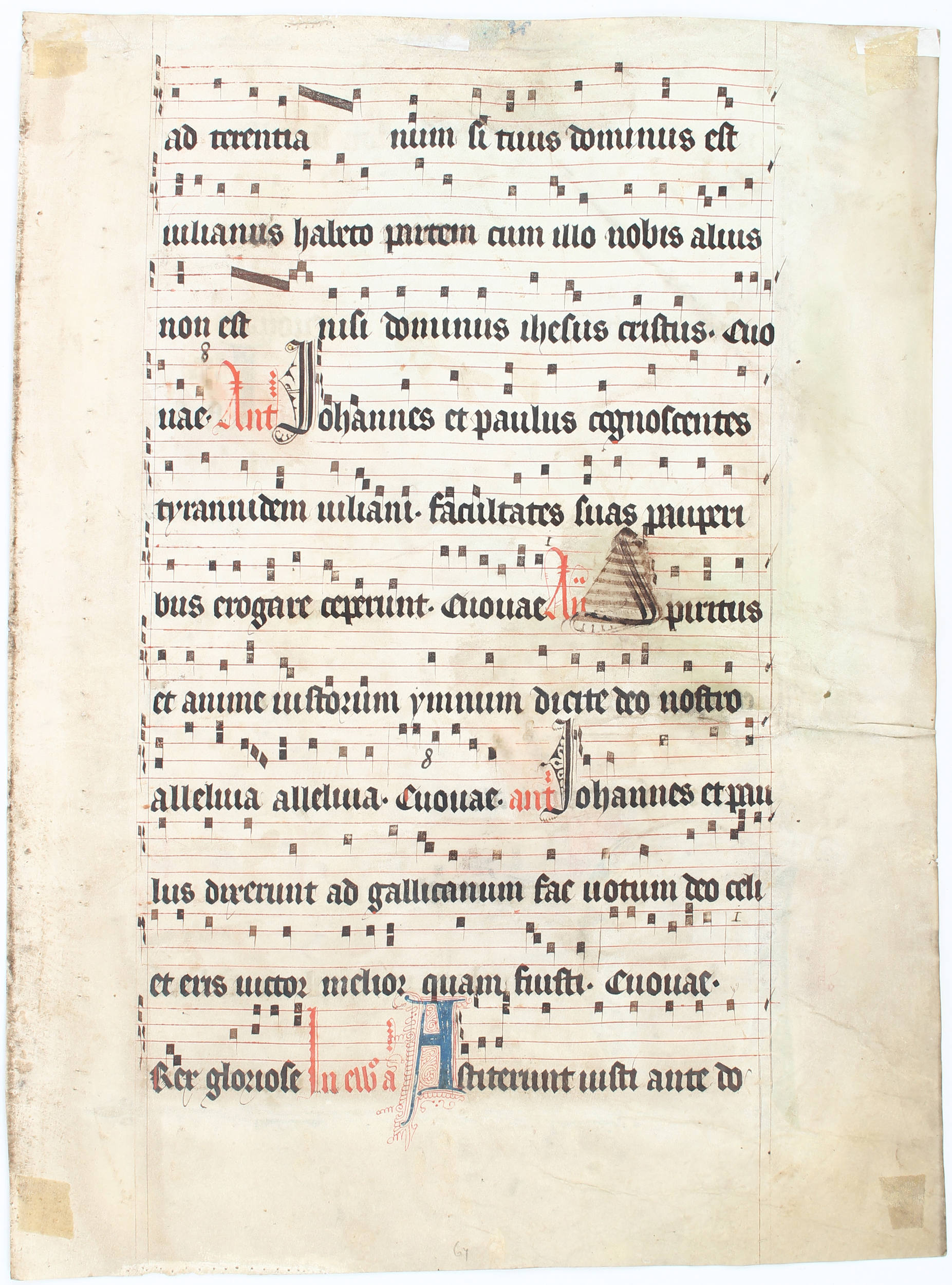 Antiphonar, Einzelblatt mit Initiale 