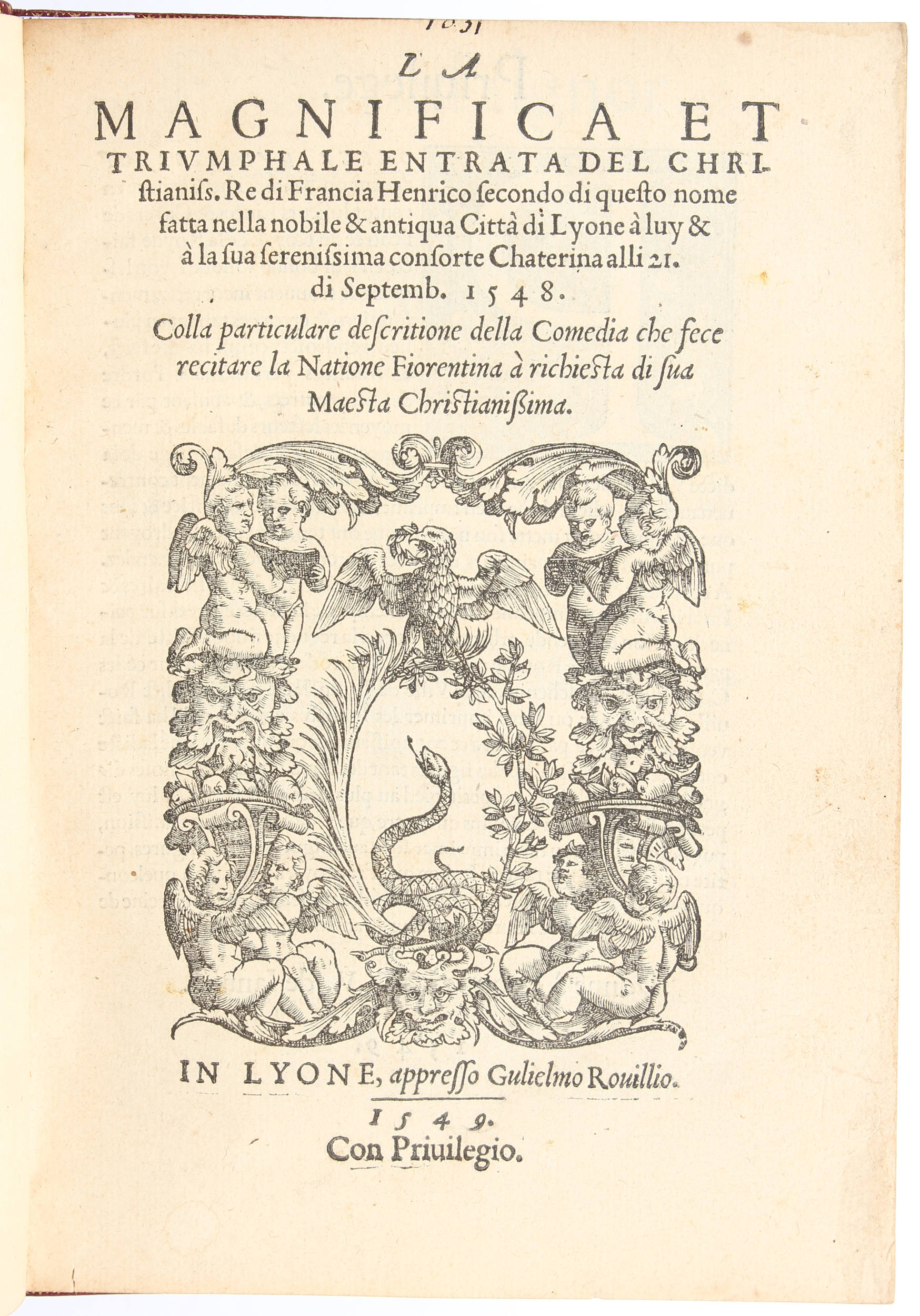 (Scéve), La magnifica entrata di Henrico II