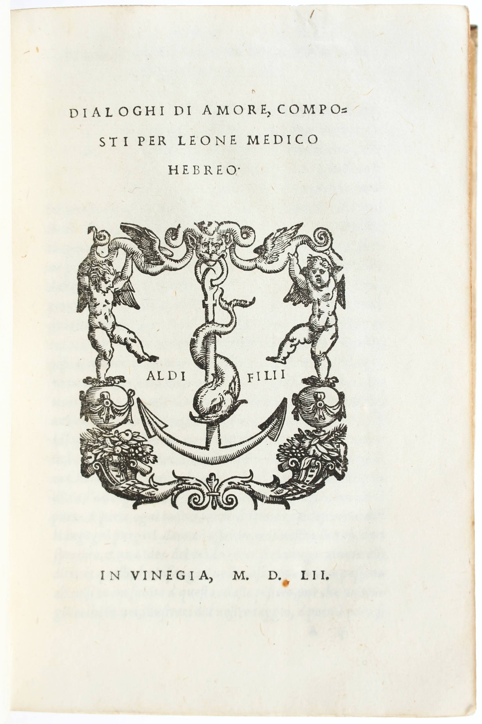 (Abravanel), Dialoghi di amore. Aldus