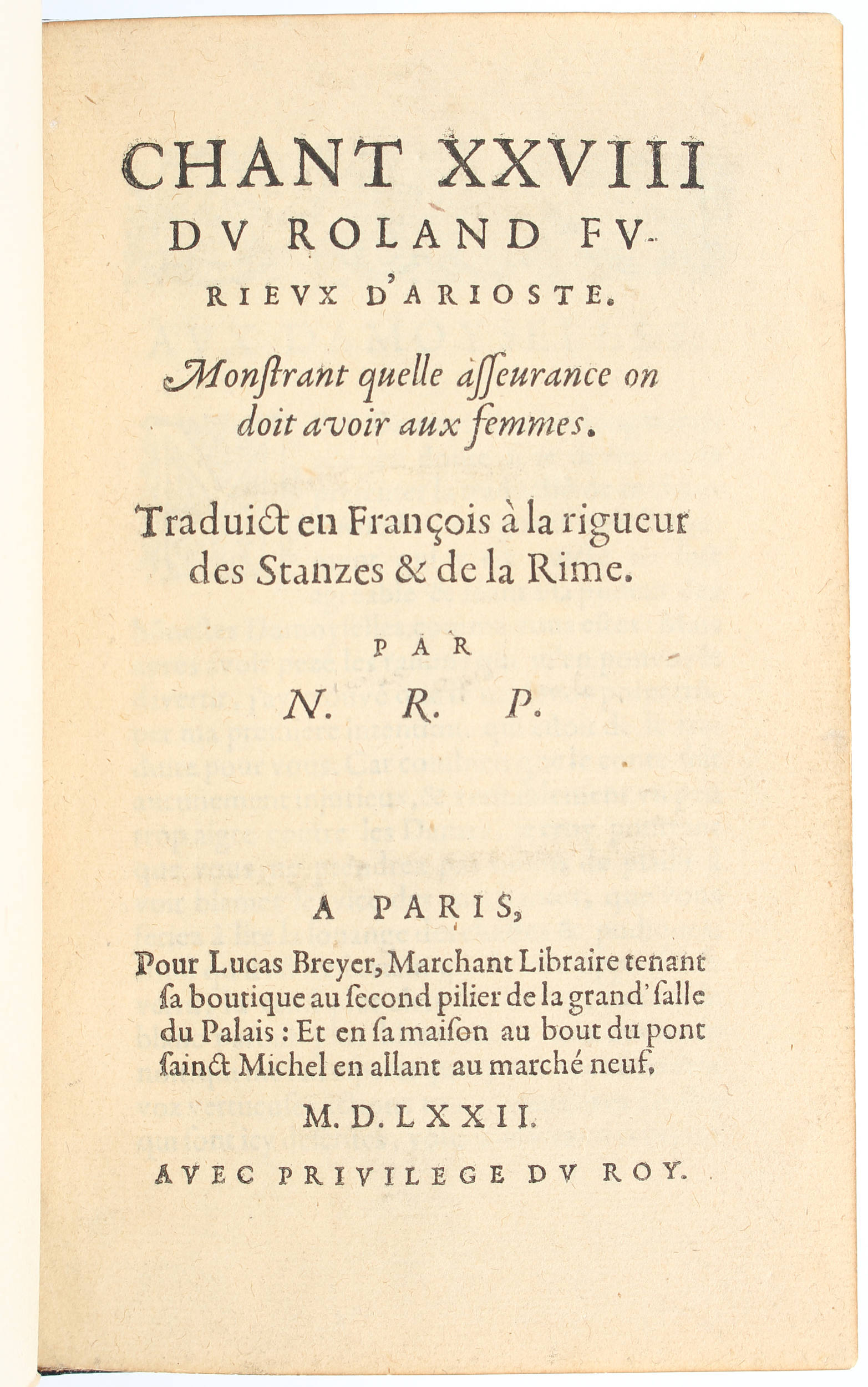 Rapin/Ariosto, Chant XXVIII