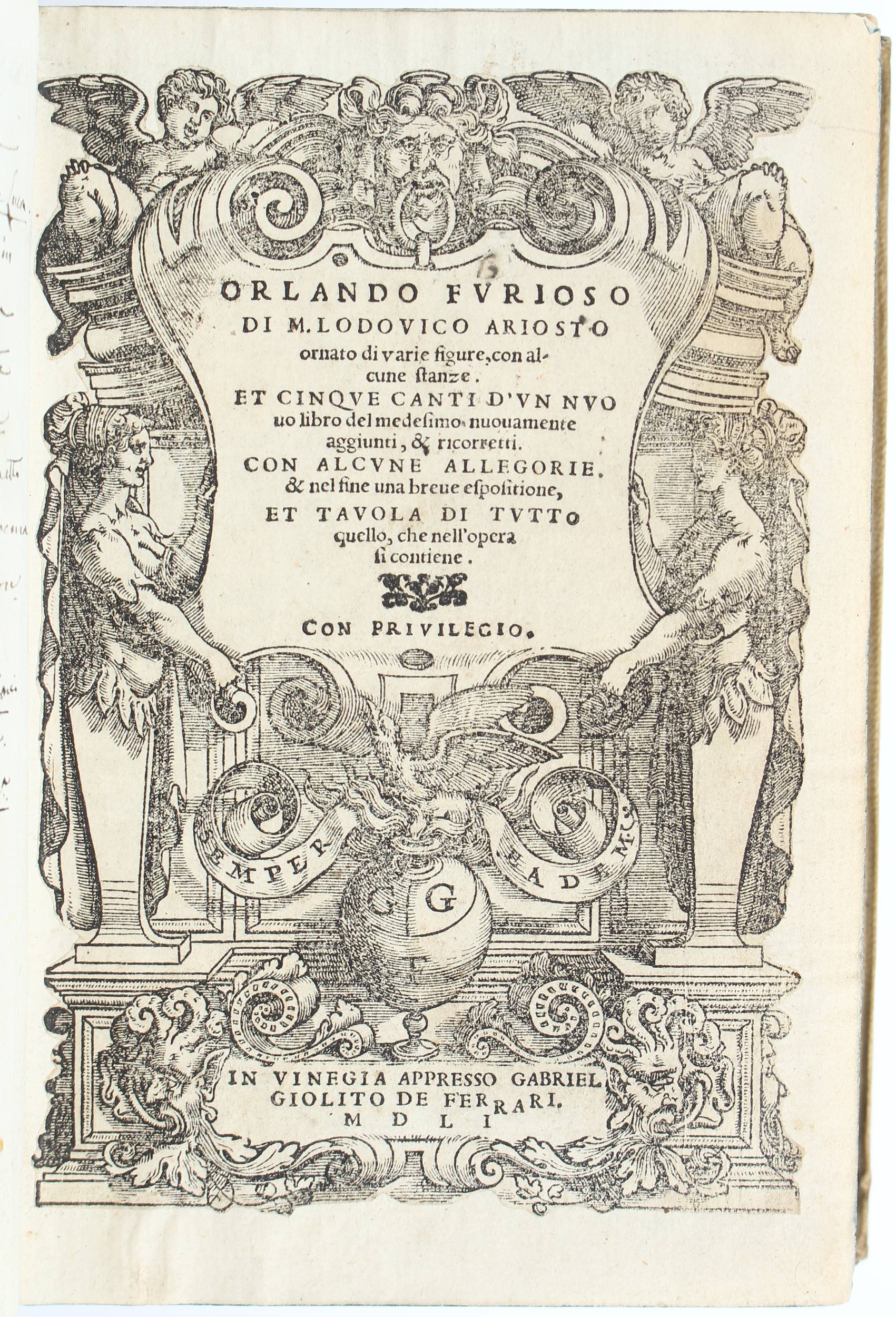 Ariosto, Orlando furioso. 1551