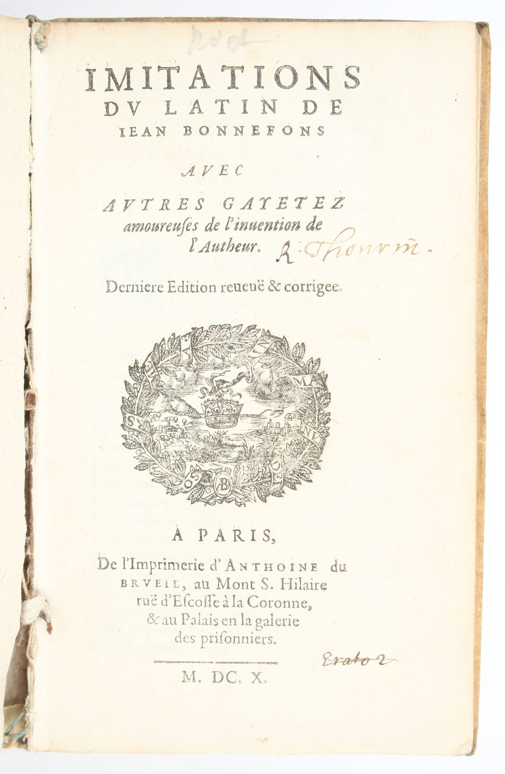 Bonnefons, Imitations du latin