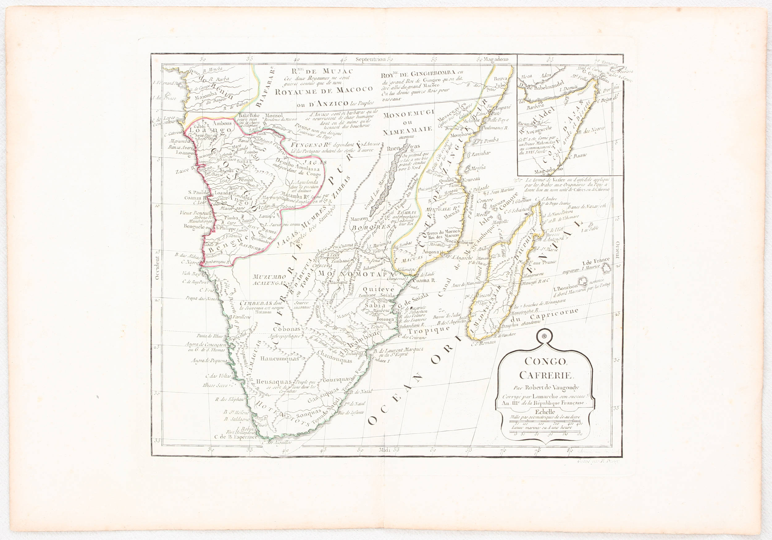 Afrika. Ca. 70 Bll. Bellin, de Fer u.a.