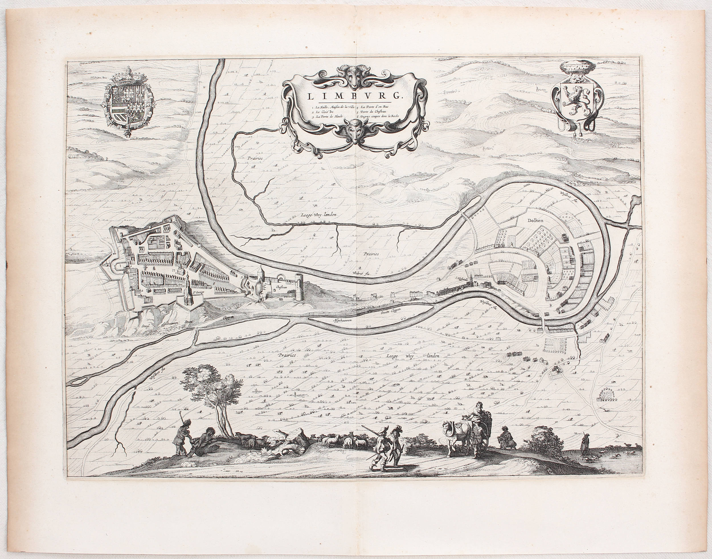Limburg. Vogelschauans. (J. Blaeu) / 7 Bll.