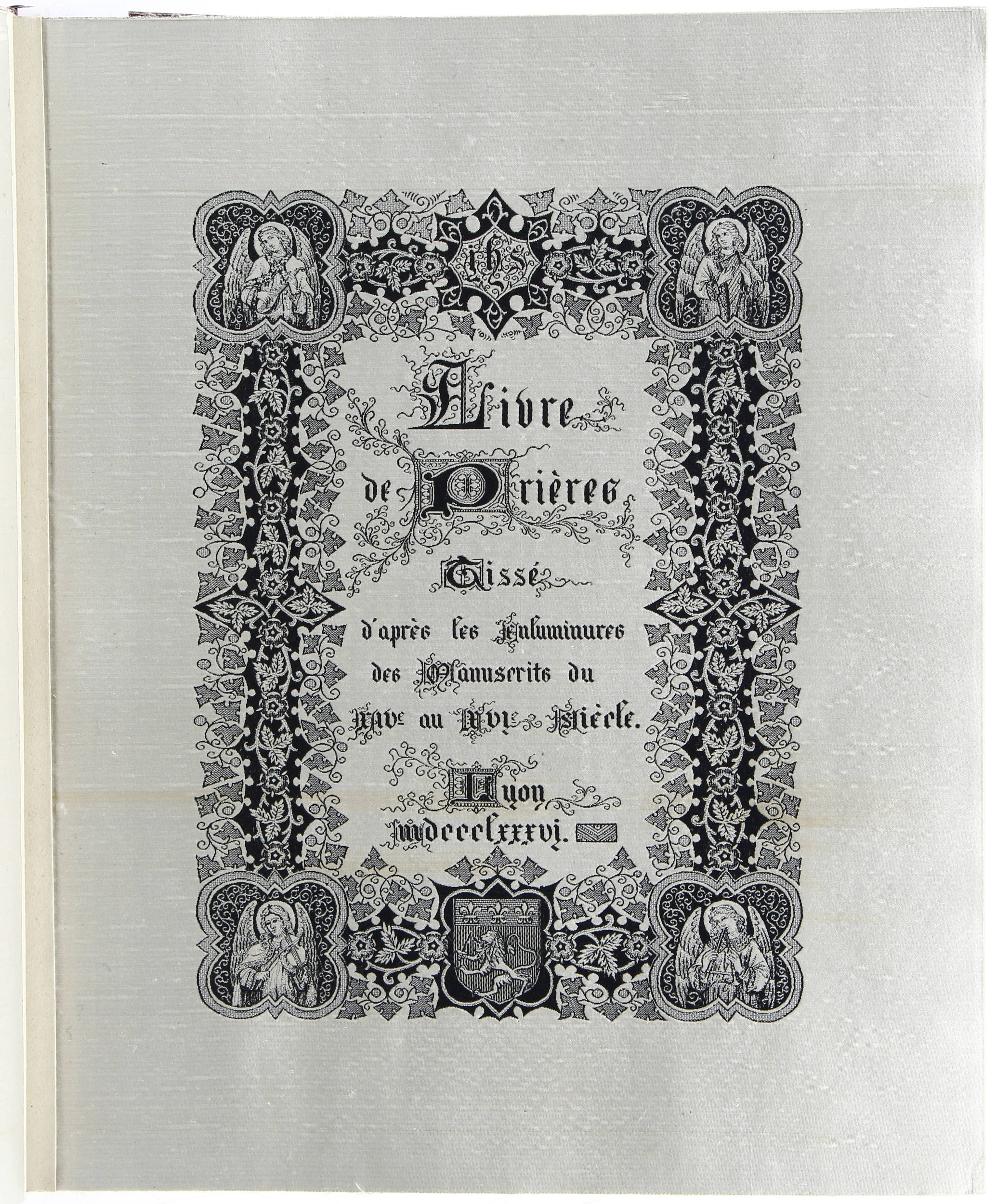 Livre de Prières. Jacquard-Weberei