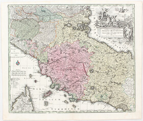 Kirchenstaat + Index. 2 Bll. Seutter