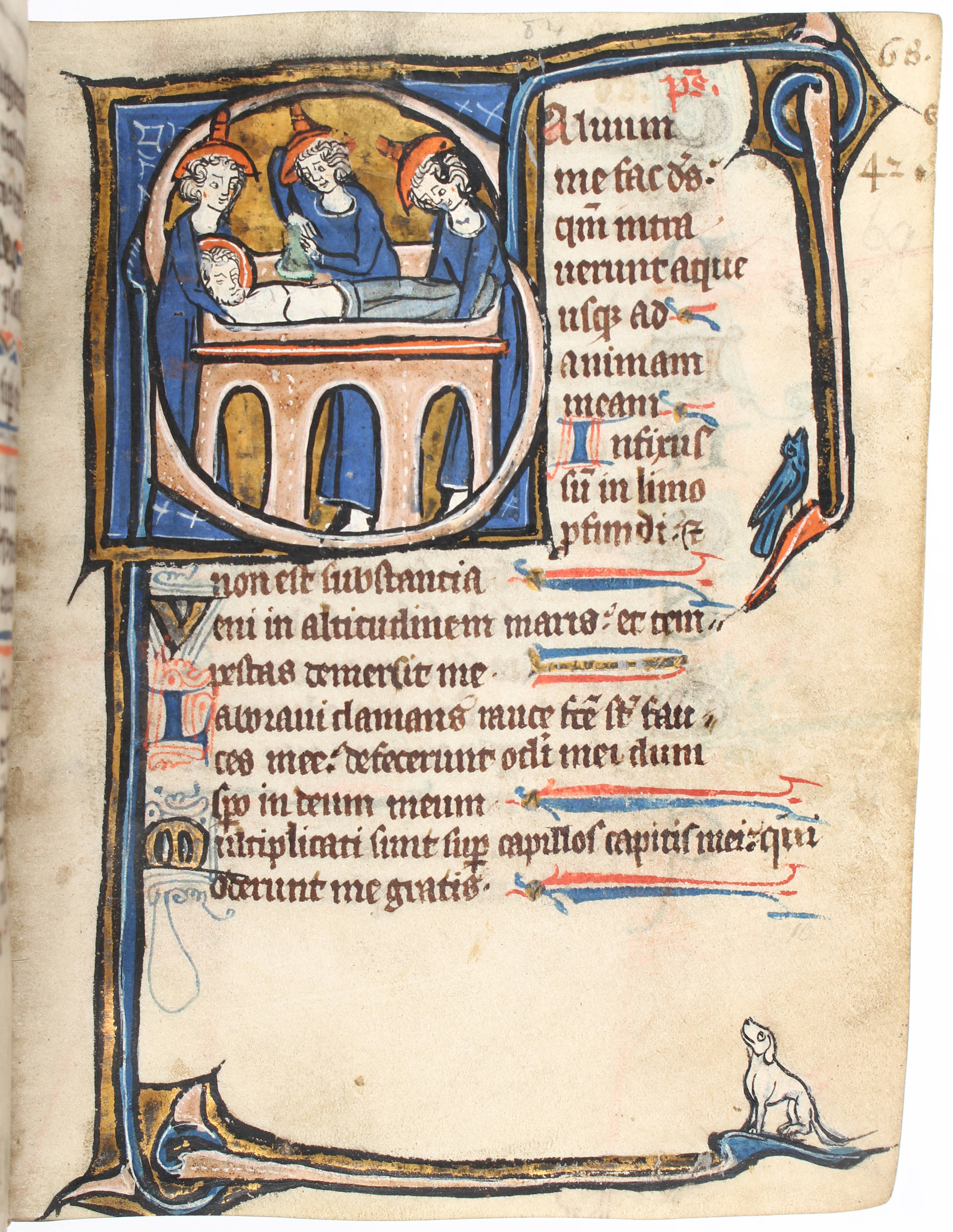 Psalterium, Handschrift auf Pergament