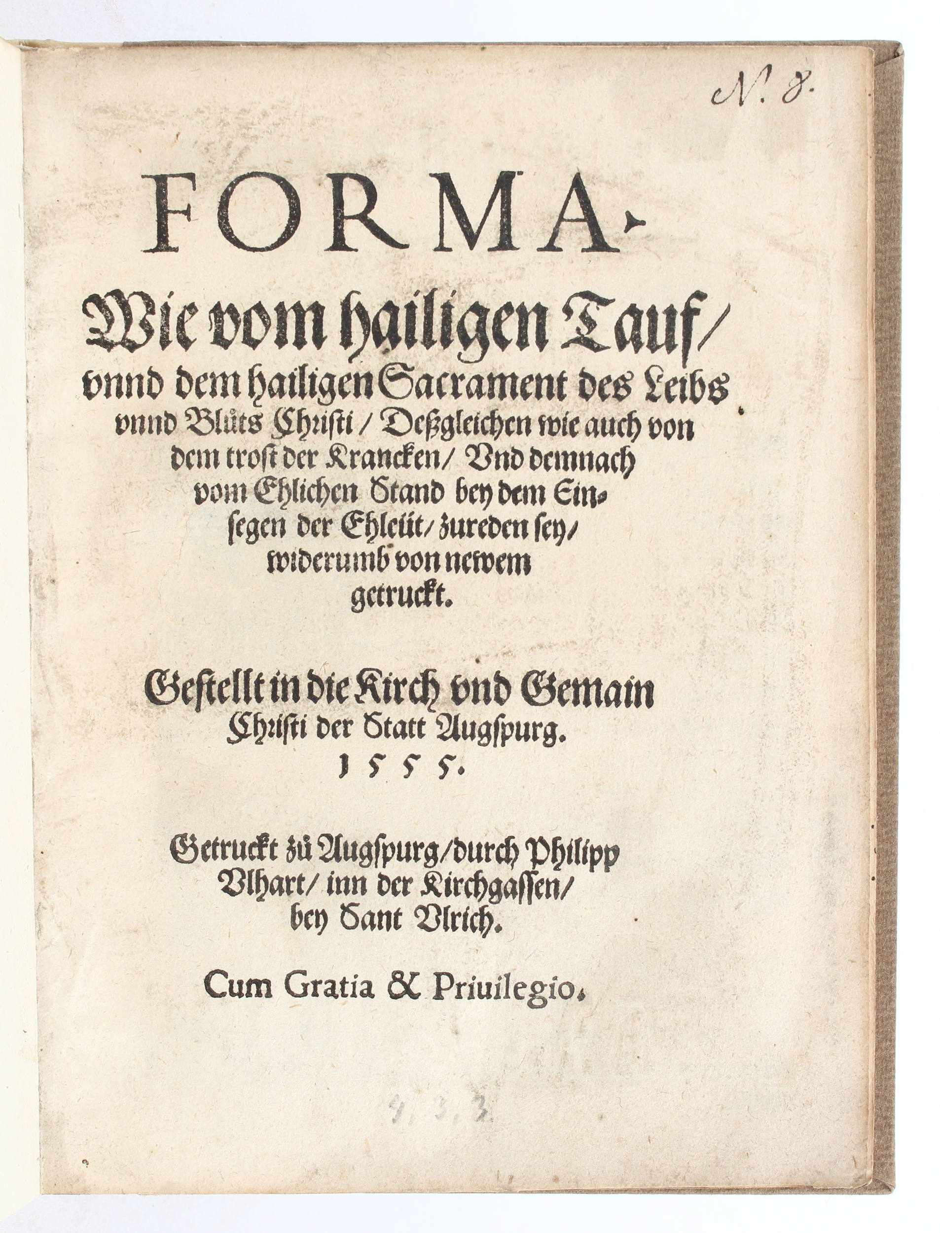 Forma, Wie vom hailigen Tauf