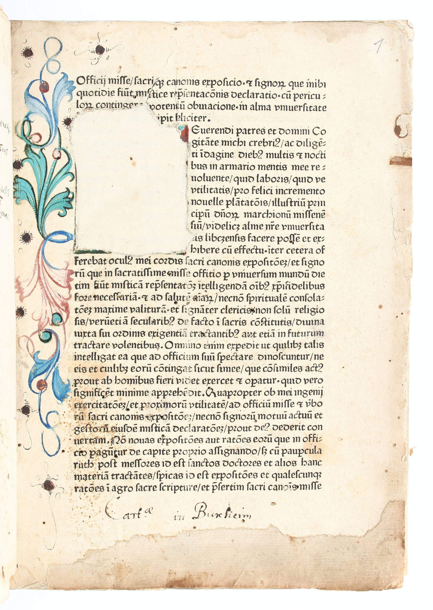 Stör, Officii missae canonis expositio