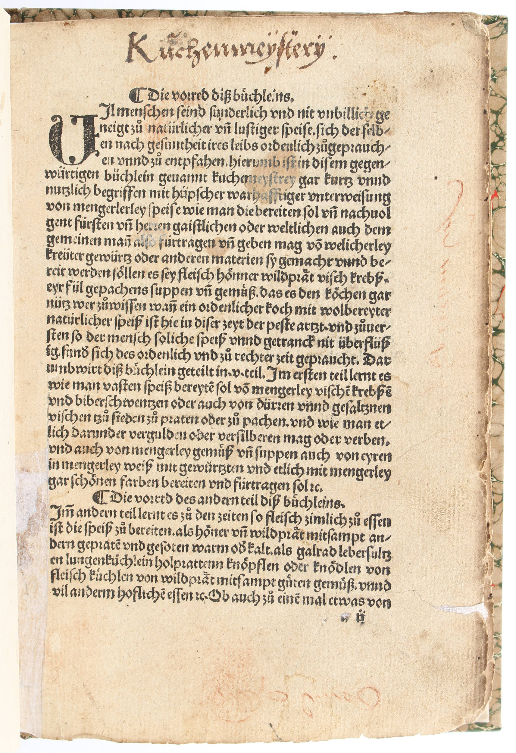 Kuchemaistrey. Augsburg 1500