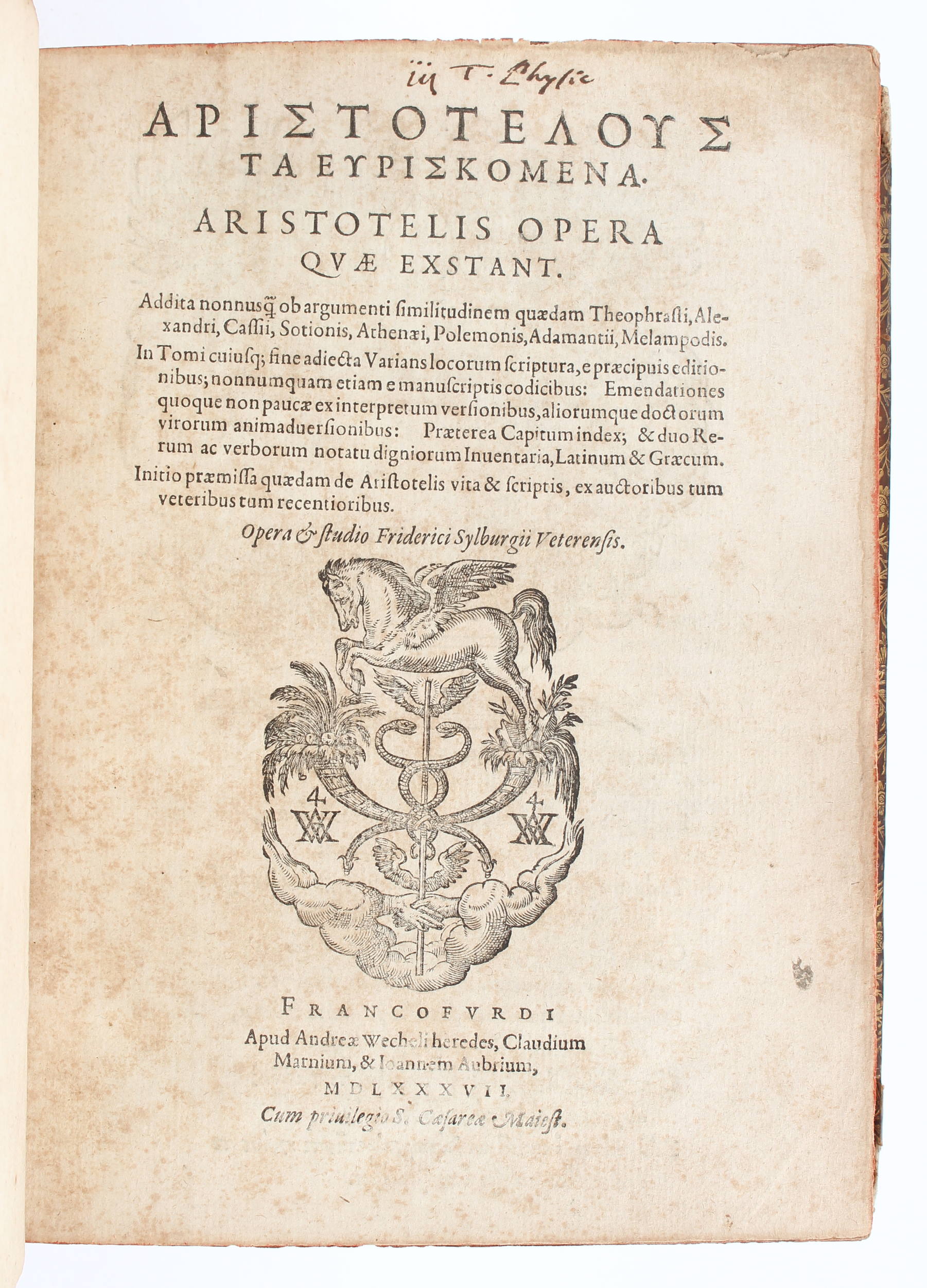 Aristoteles, Opera. 9 in 5 Bdn.
