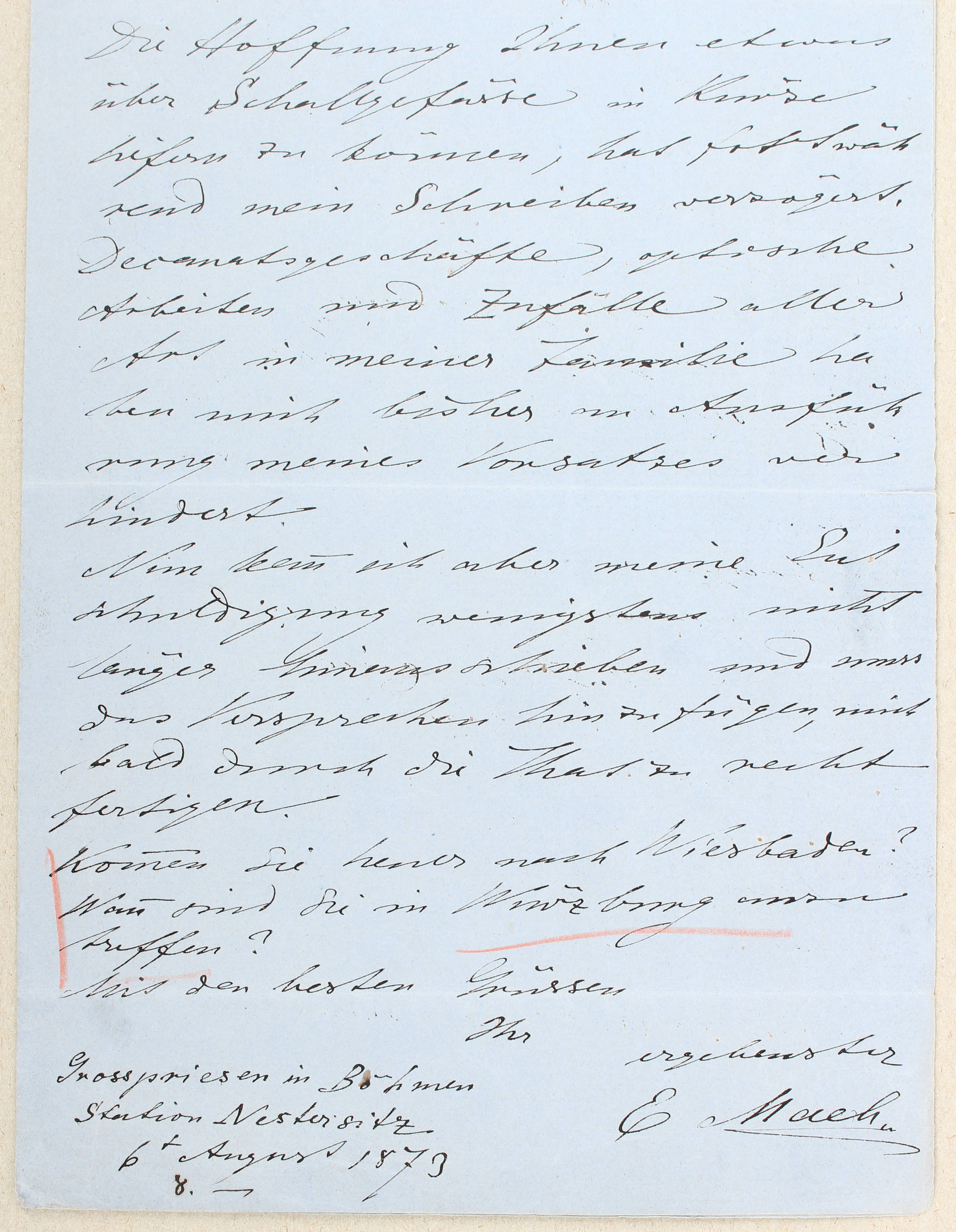 Le Verrier, Eigenh. Brief. + Beil. / 2 Briefe