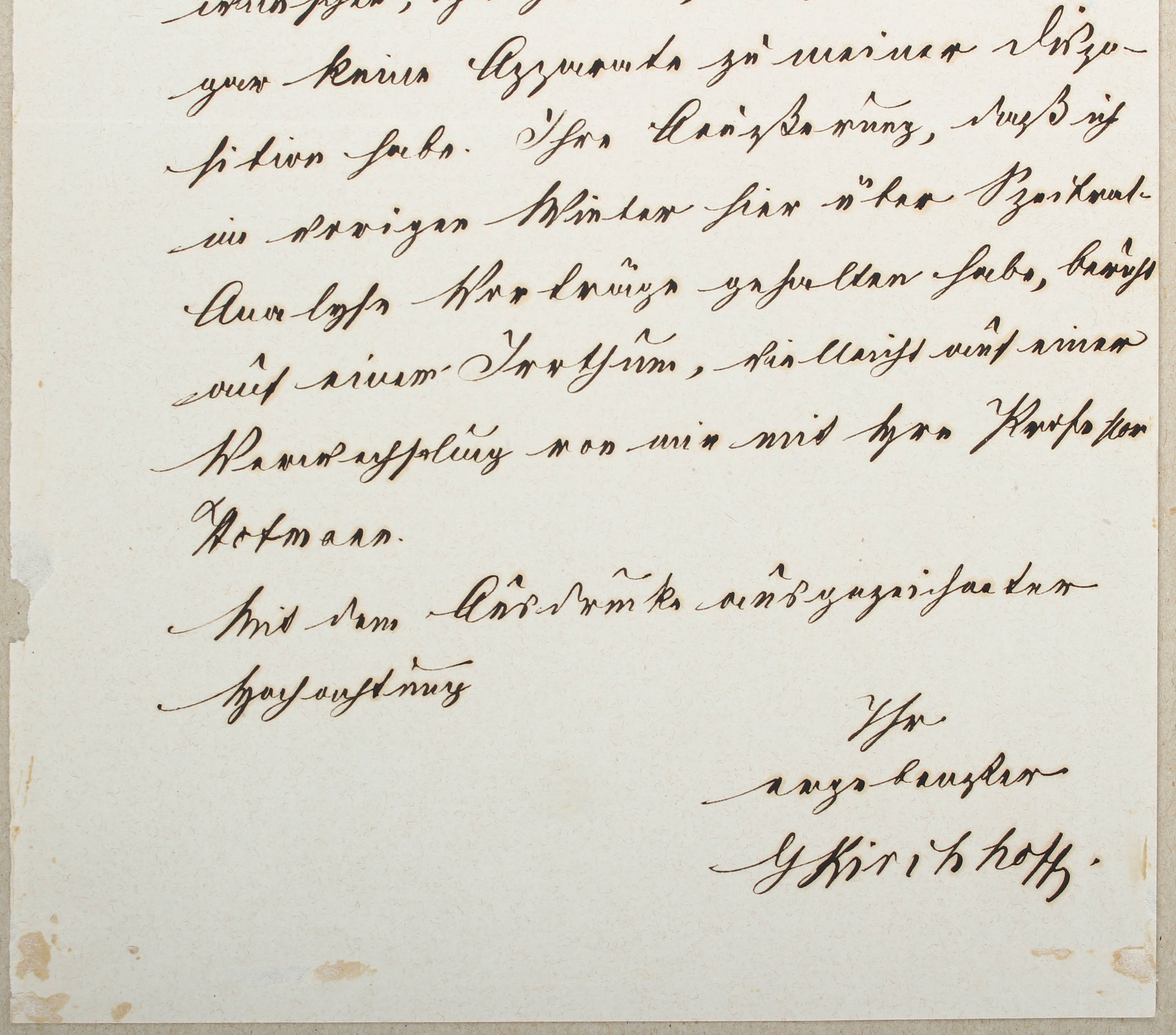 Kirchhoff + Hofmann, Zus. 3 eighändige Briefe