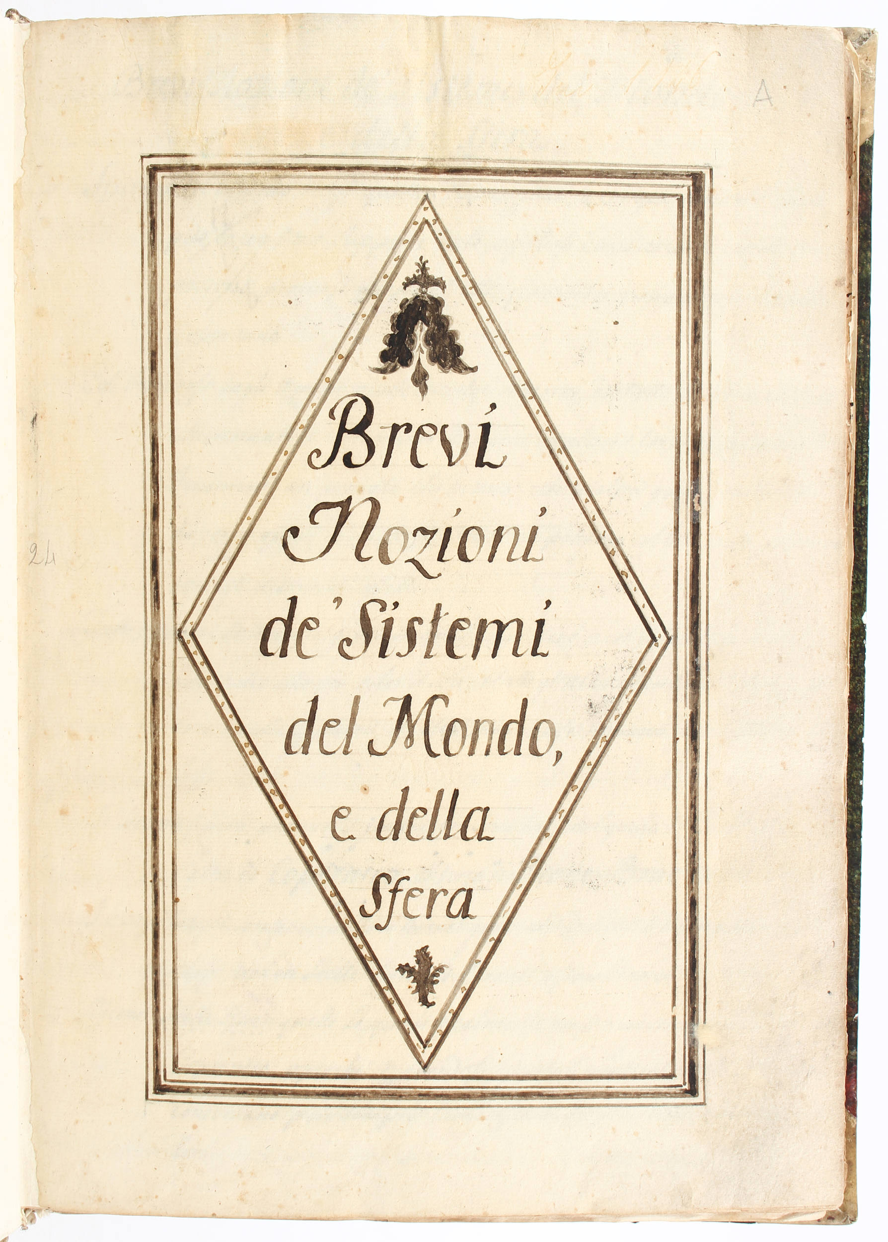 Brevi Nozioni de' Sistemi.