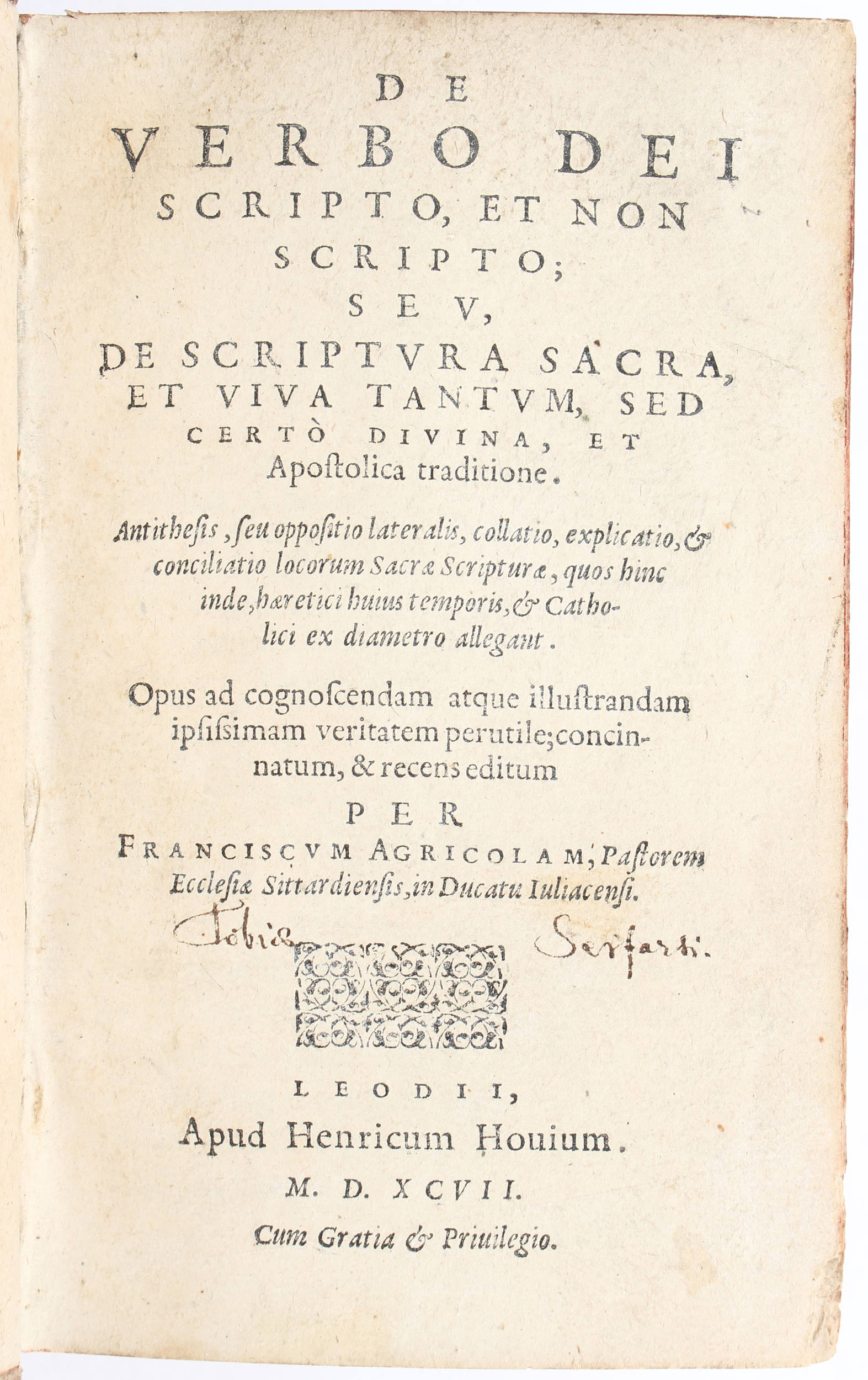 Agricola, De verbo Dei scirpto