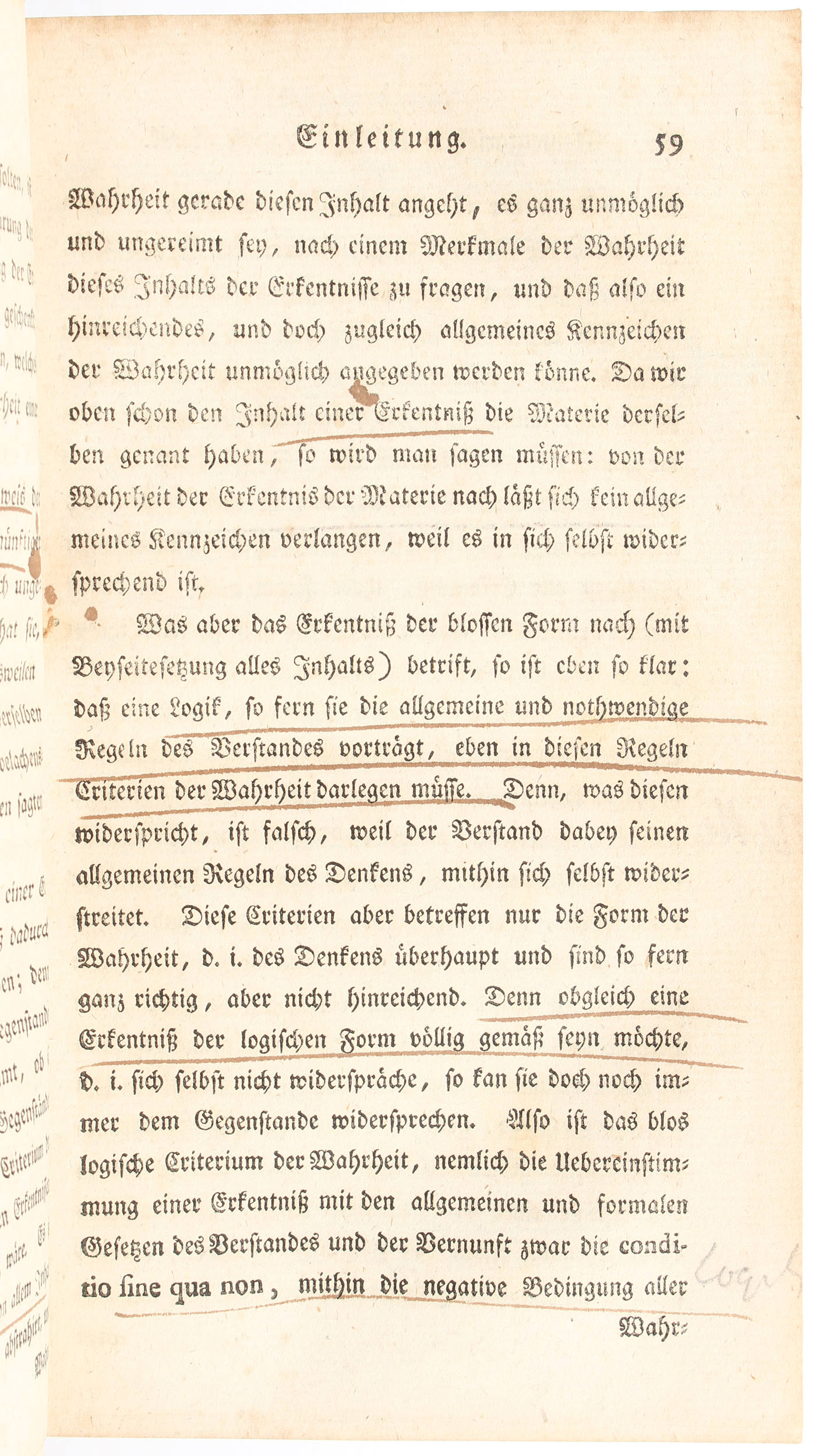 Kant, Critik der reinen Vernunft. 1781