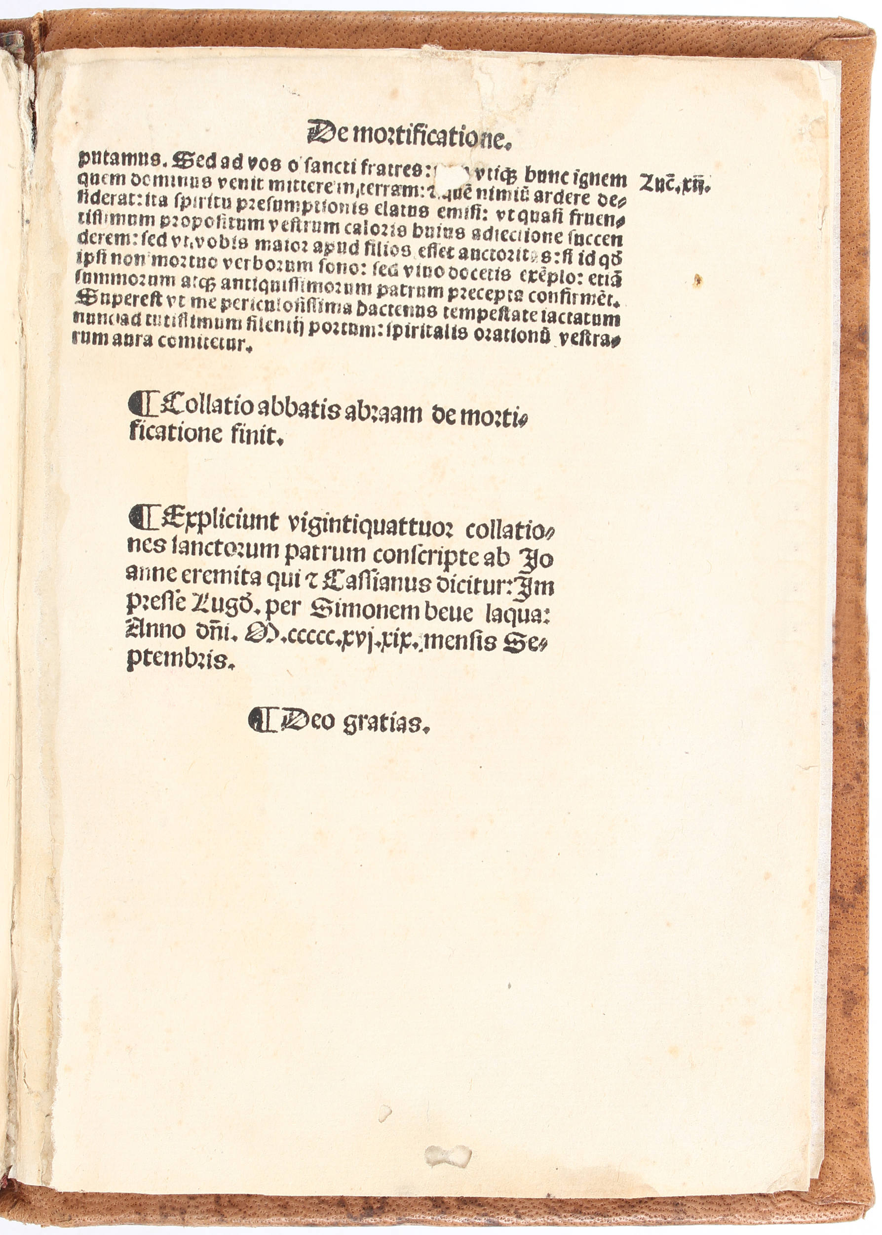 Cassianus, Opus Johannis eremite. 1516