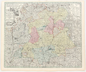 Bayern. 8 Bll. Blaeu, Cassini u.a.