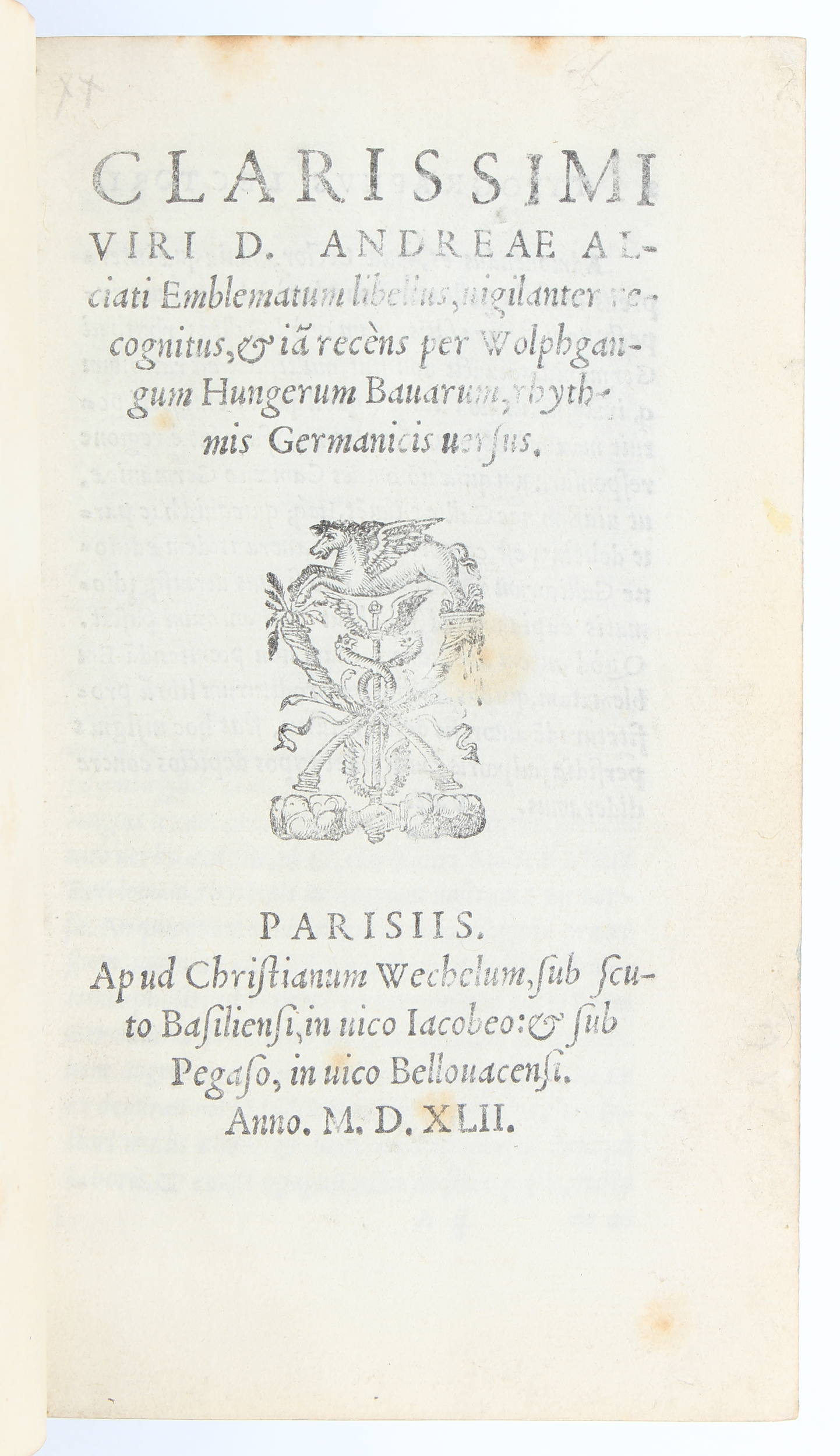 Alciati, Emblematum libellus rhythmis Germanicis versus