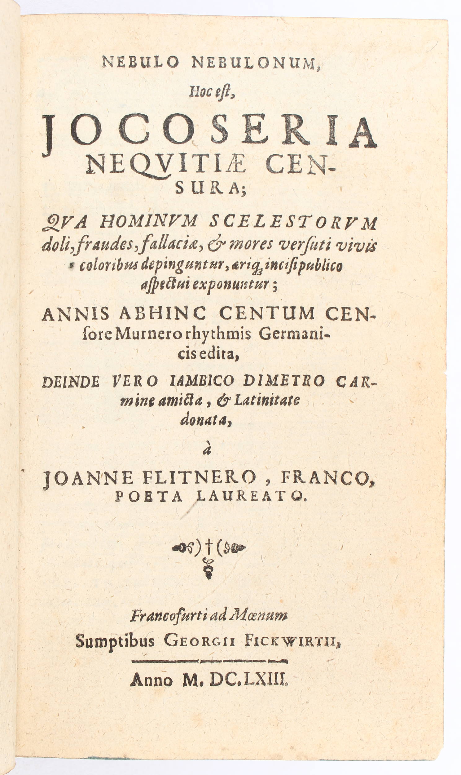 Flittner, Nebulo nebulonum. 1663