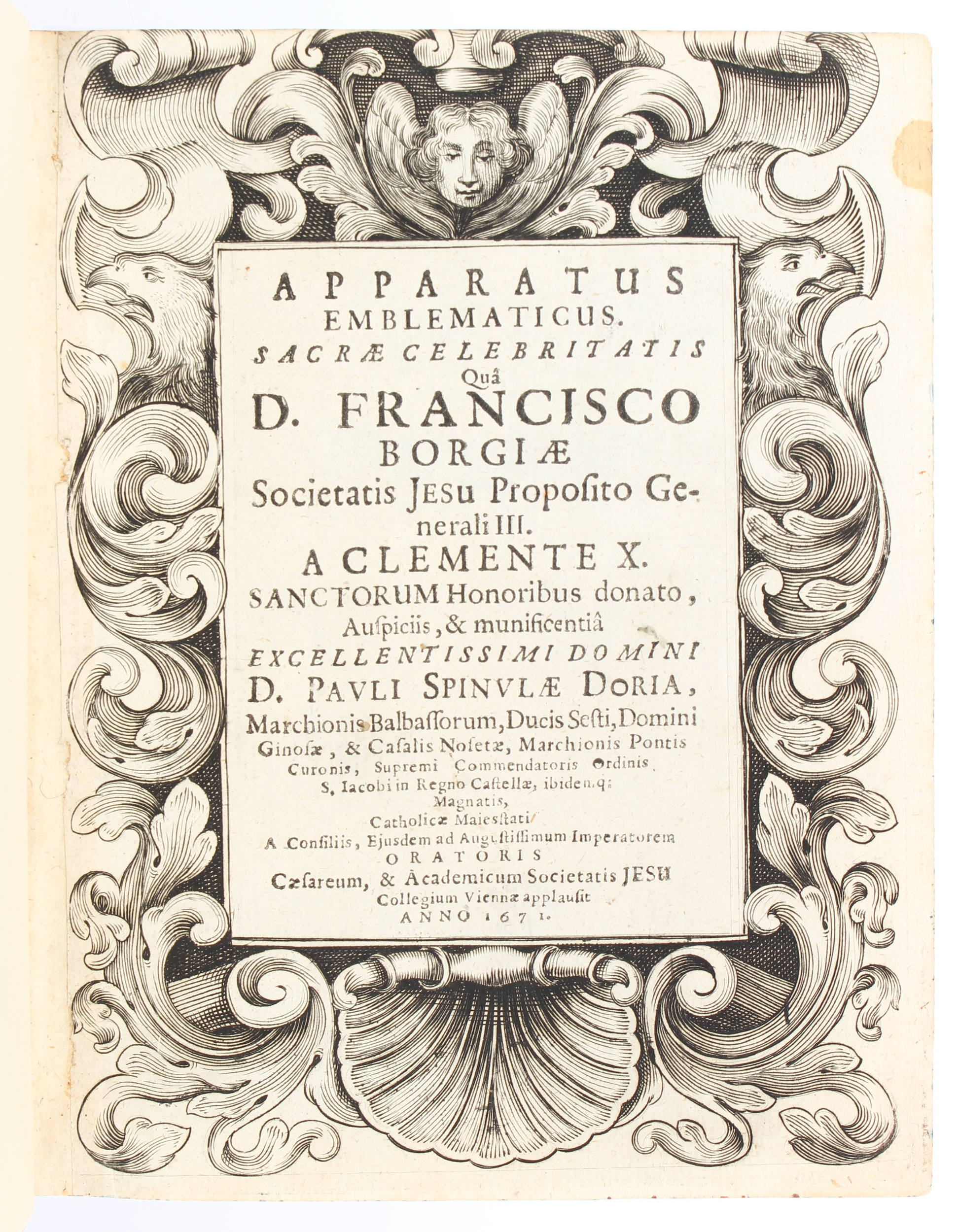 Apparatus emblematicus. 1671