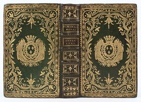 Wappeneinband comte d'Artois über Almanach Royal