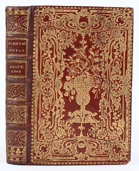 Einband von Dubuisson über Almanach Royal 1762