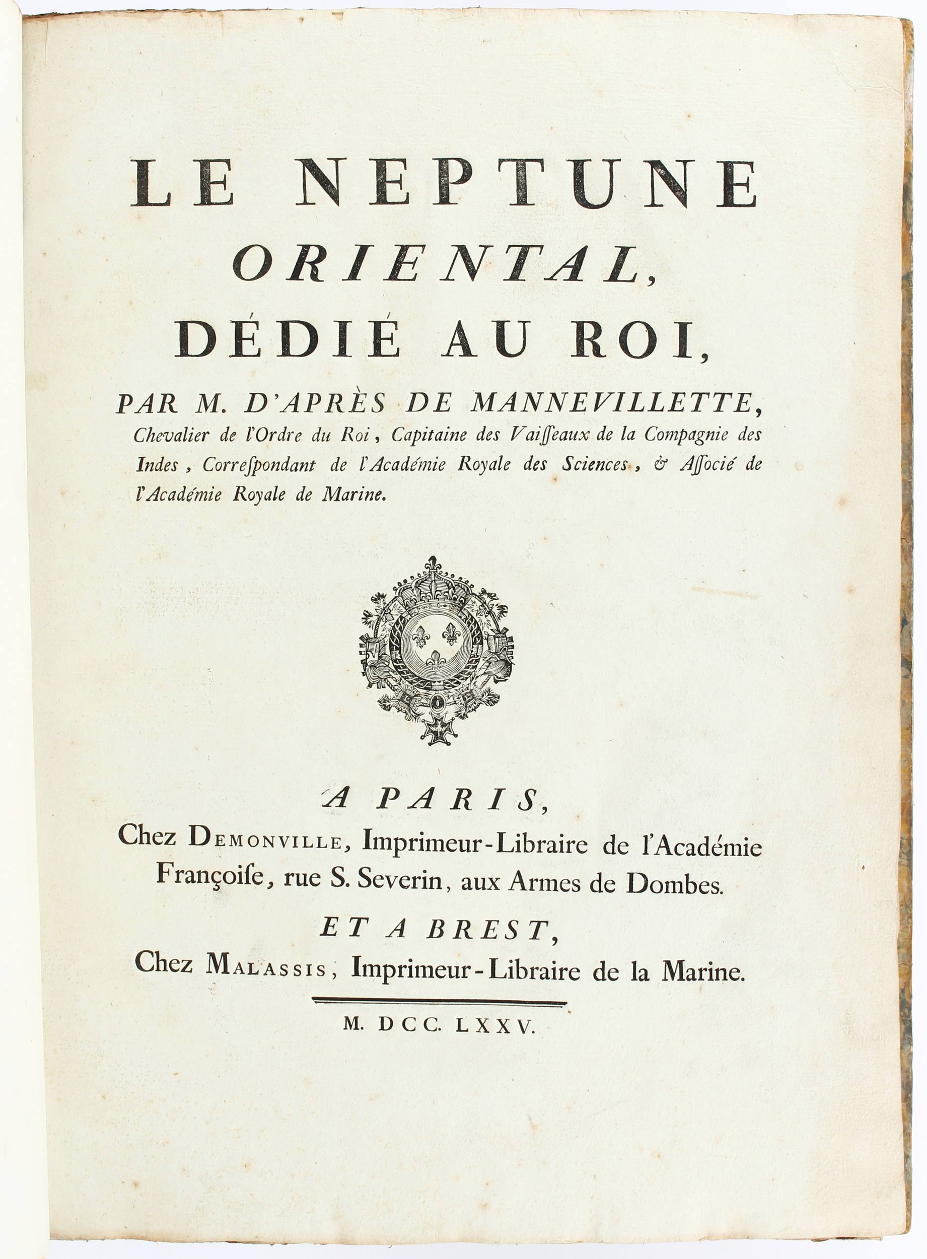 Après de Mannevillette, Neptune Oriental