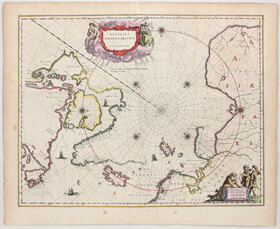 Nordpol (ohne Wappen). W. Blaeu