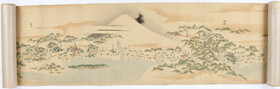 Tokaido, Straßenkarte. Rolle/Holzkiste