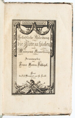 Schlegel, Anleitung die Flöte zu spielen