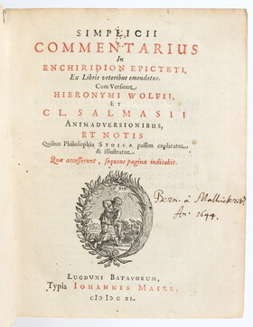 Simplicius, Commentarius etc. 3 in 1 Bd.