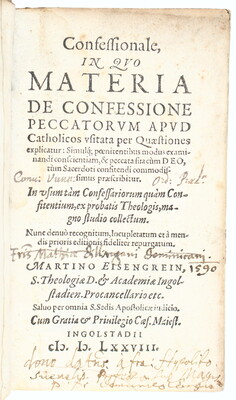 Eisengrein, Confessionale