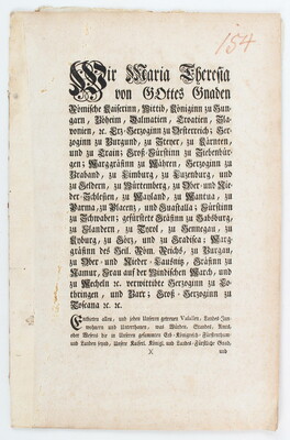 Maria Theresia, Verordnung über Ahnenproben