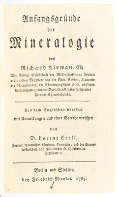 Kirwan, Anfangsgründe der Mineralogie