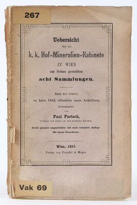 Partsch, Übersicht k. k. Mineralien-Kabinete Wien
