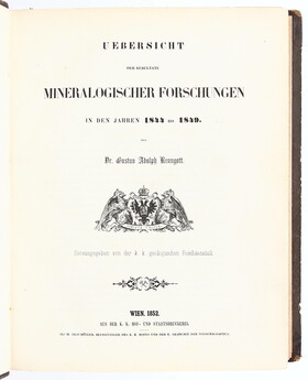 Kenngott, Mineralogische Forschungen. 2 Bde.