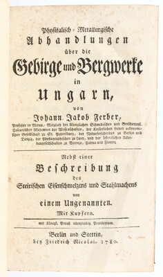 Ferber, Abhandlungen über Gebirge in Ungarn