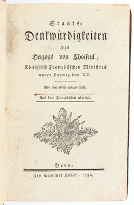 Choiseul, Staats-Denkwürdigkeiten